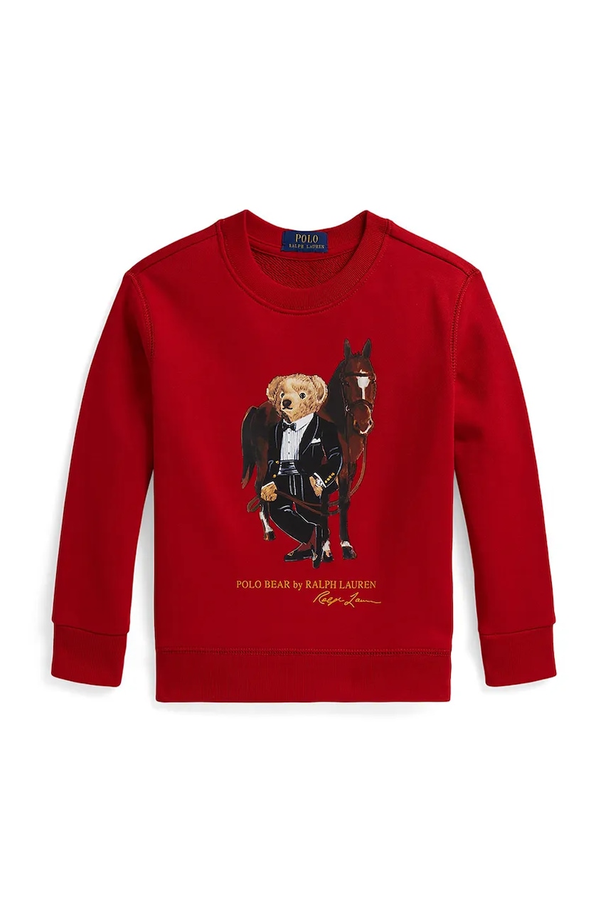 Детская хлопковая кофта Polo Ralph Lauren цвет красный с принтом 322A10261003 в Хмельницком Детская хлопковая кофта Polo Ralph Lauren цвет красный с принтом 322A10261003 в Хмельницком