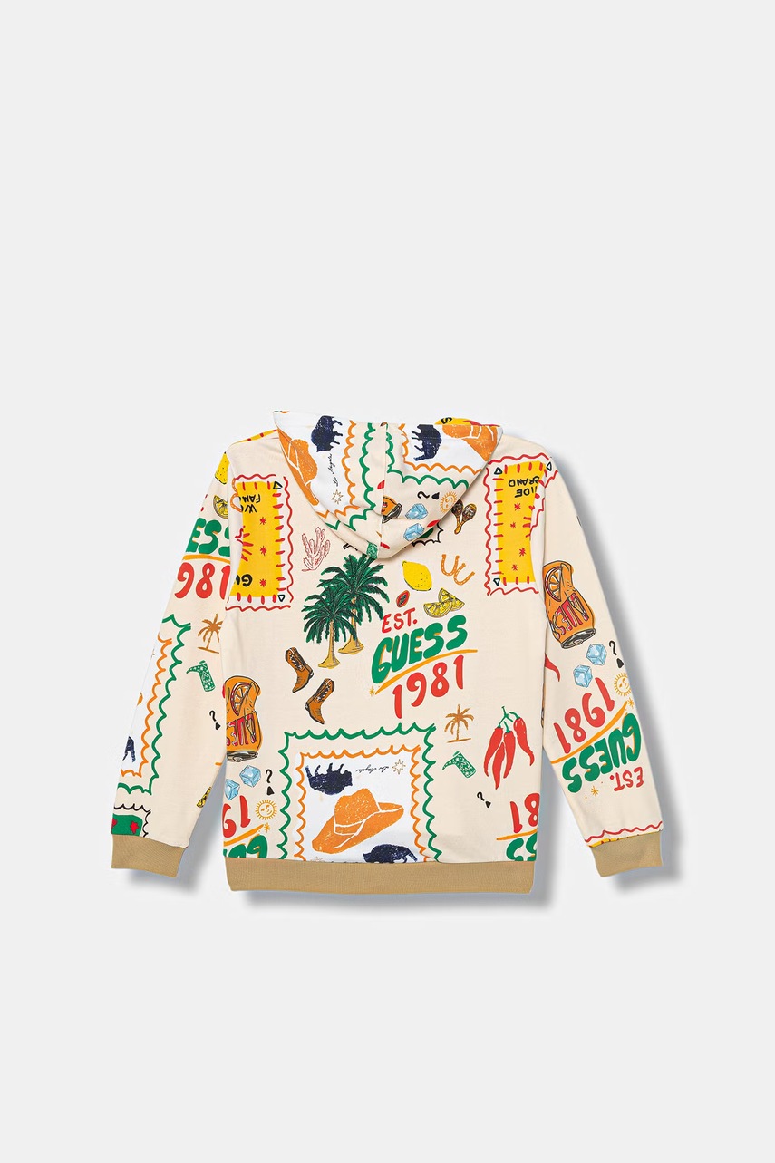 Guess кофта з капюшоном дитяча бавовняна