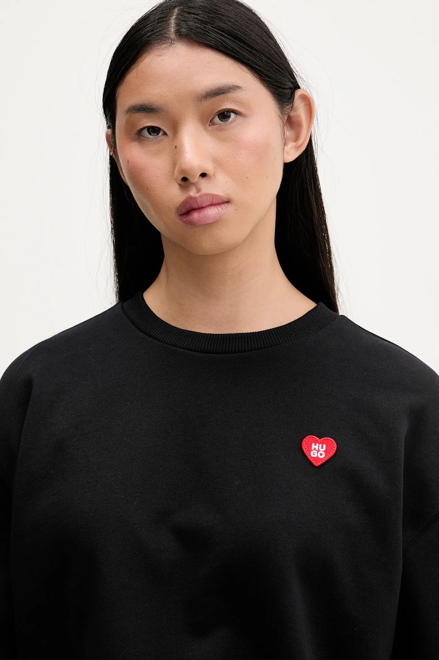 Bavlněná mikina HUGO Deroxina_7 (obrázek 4)