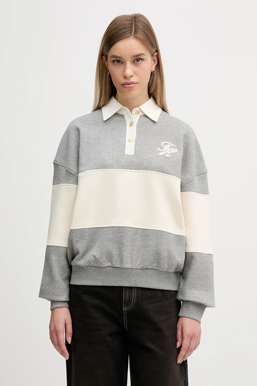 Γυναικεία φούτερ χωρίς φερμουάρ tommy hilfiger σε γκρι