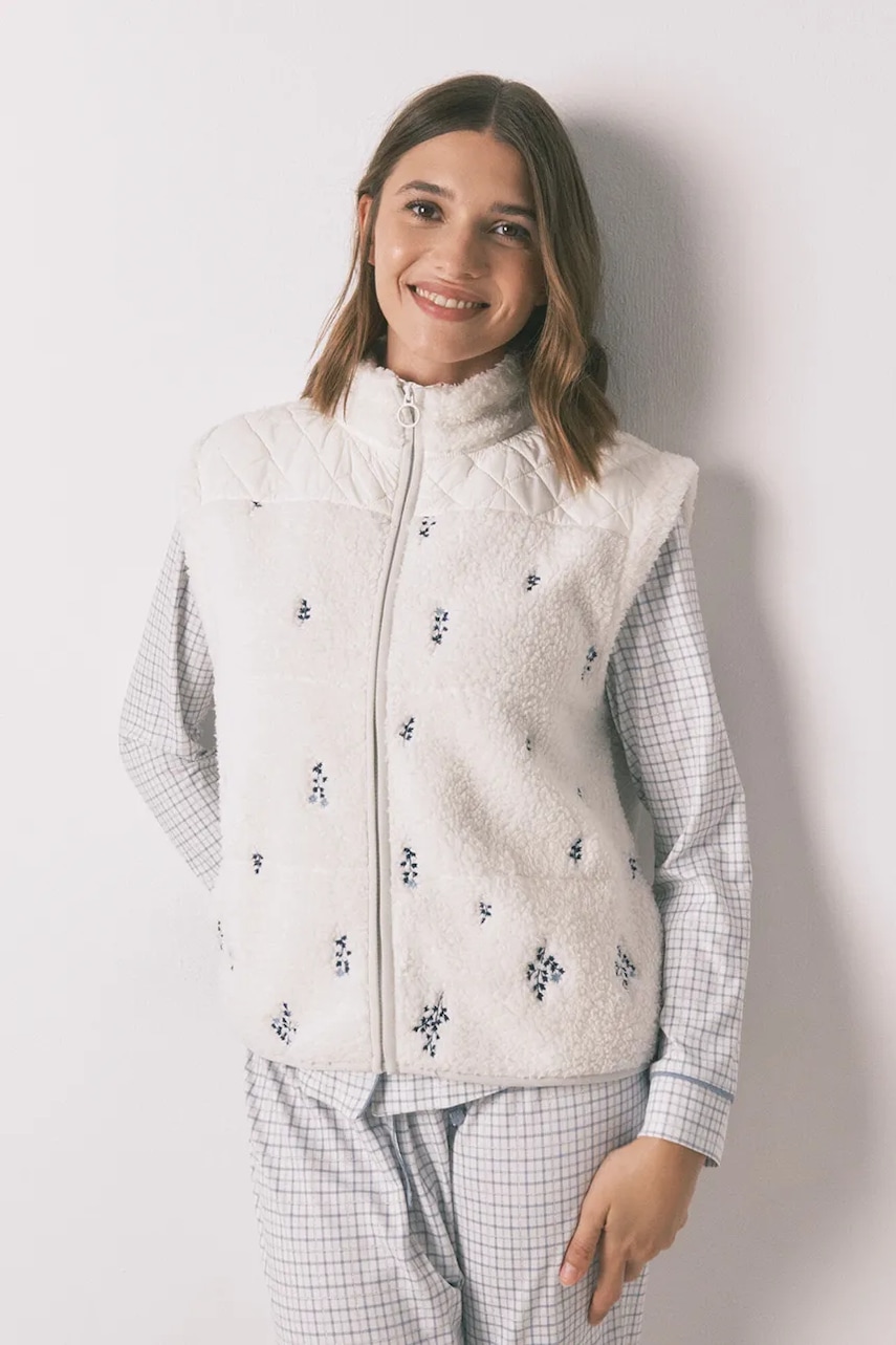 women'secret bluză culoarea bej, de tranziție, 4682700