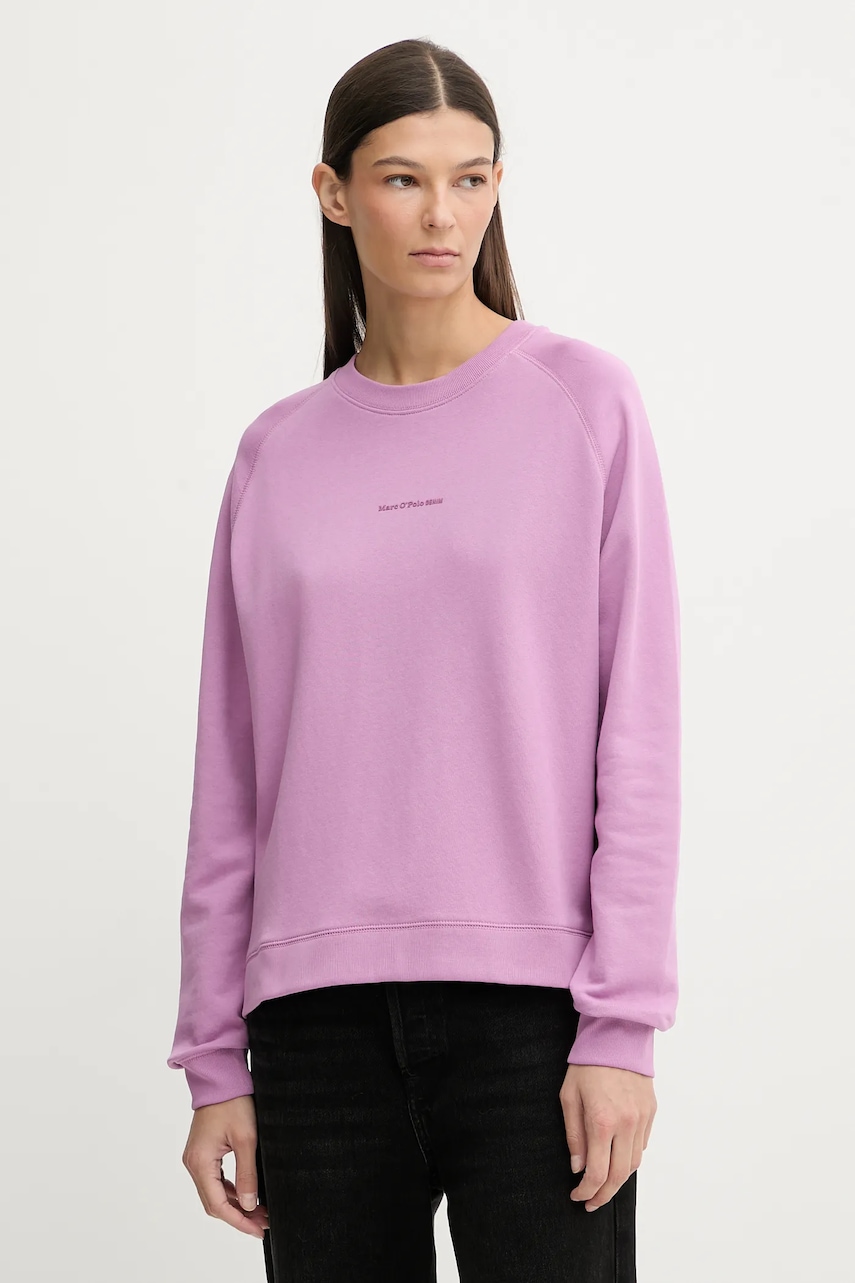 Marc O'Polo hanorac de bumbac culoarea violet, uni, 5000009291