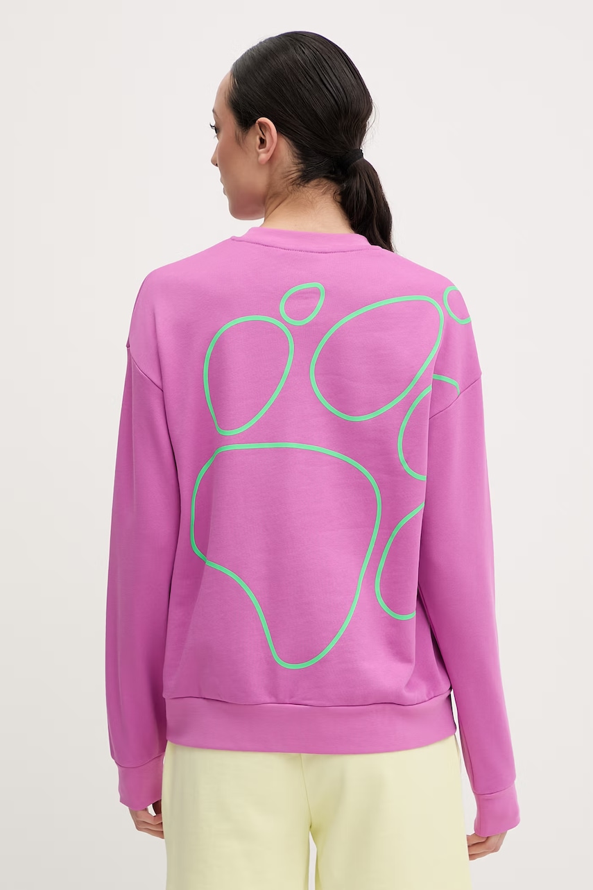 Jack Wolfskin hanorac pentru femei, din bumbac Celebrate The Paw