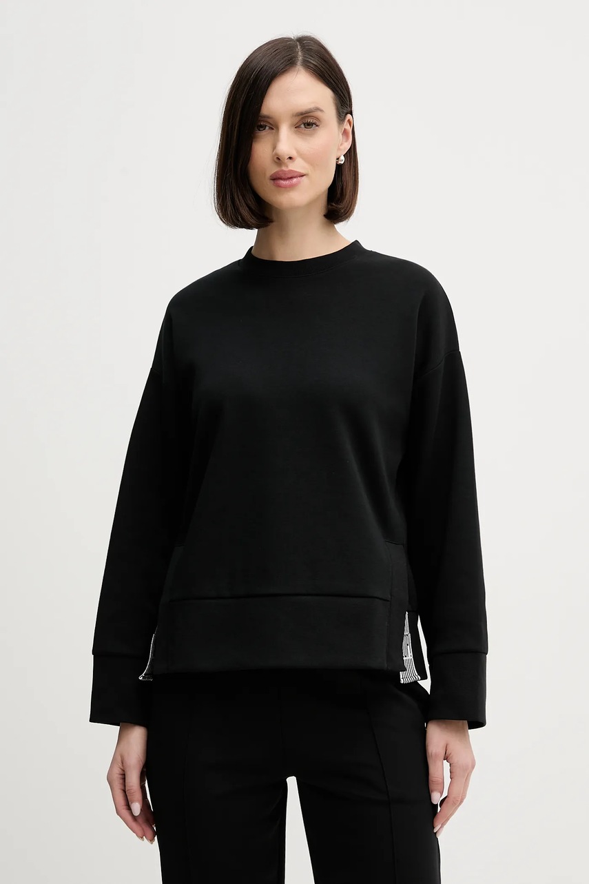 Joop! bluză culoarea negru, uni, 30100031