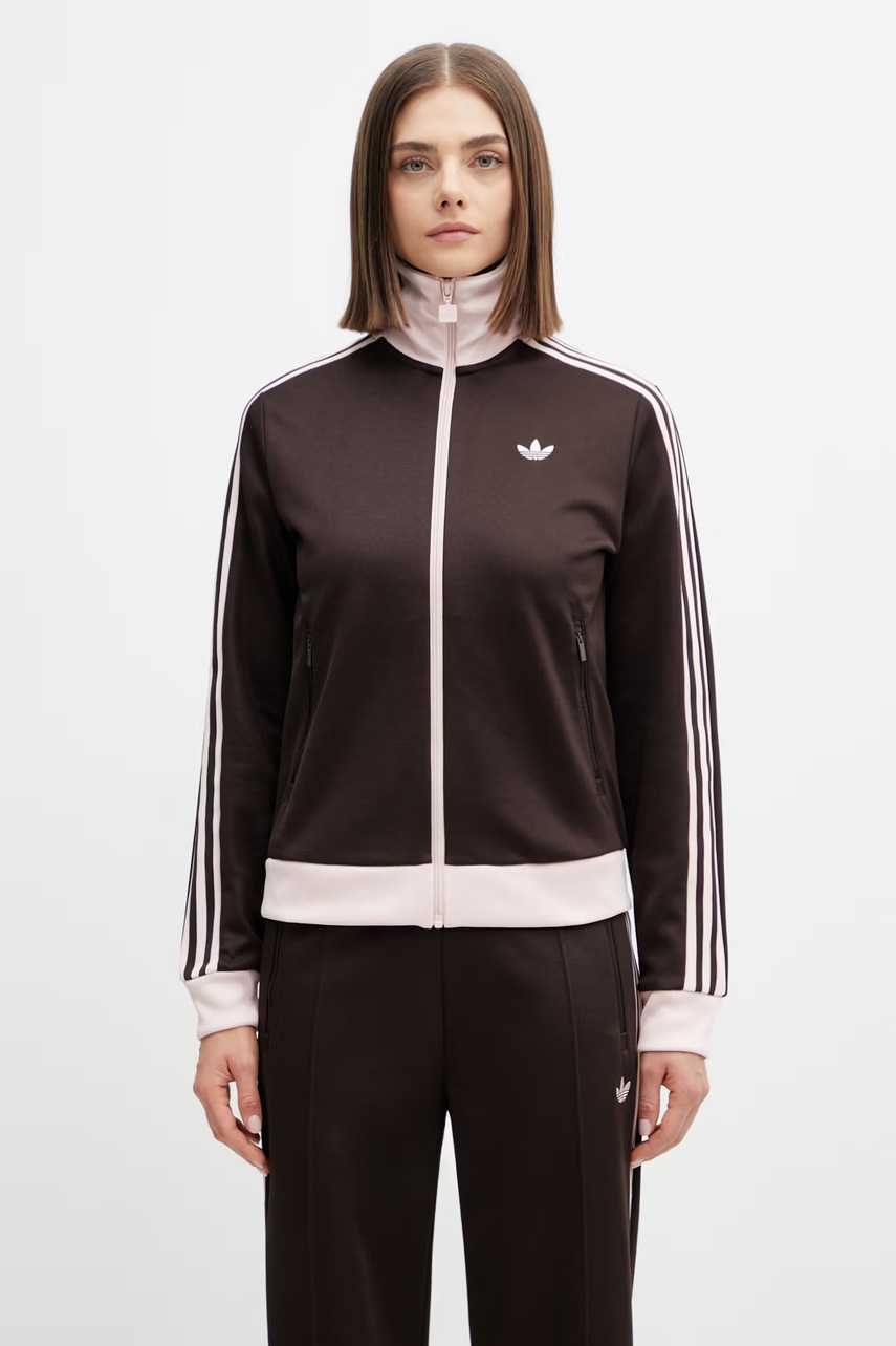 adidas Originals dukserica na zakopčavanje ženska smeđa KD3742