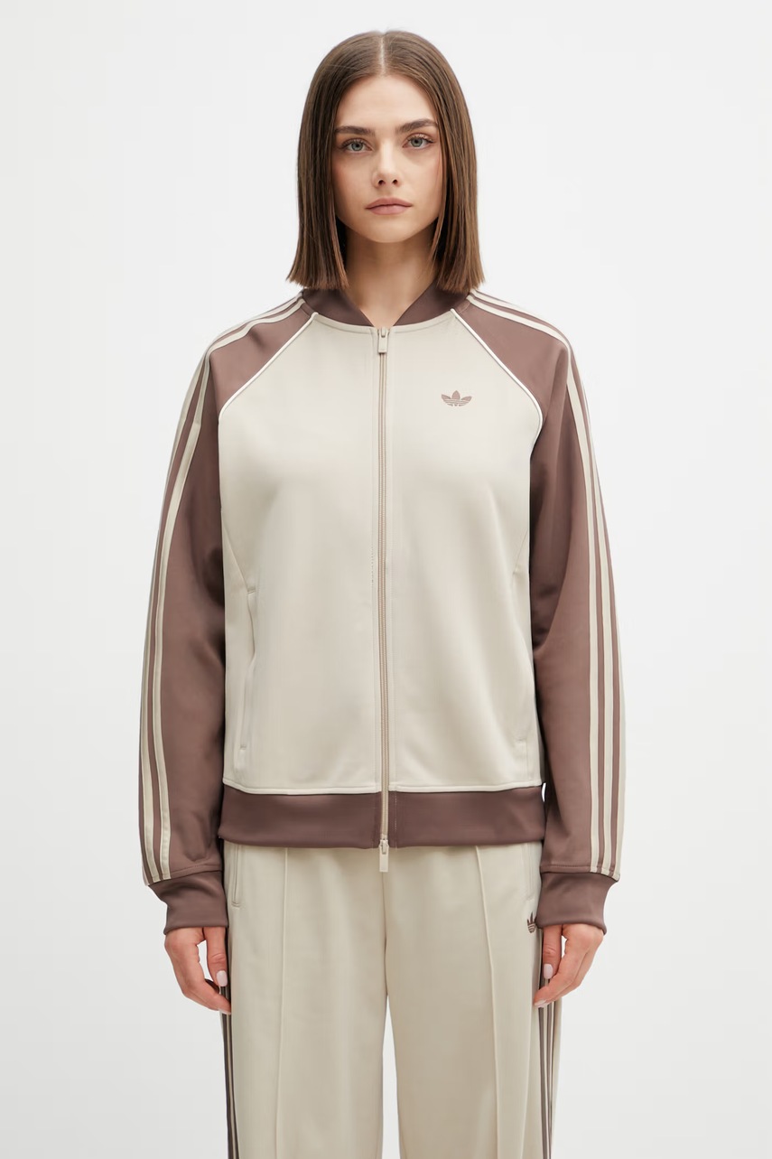 adidas Originals hanorac cu fermoar din bumbac pentru femei