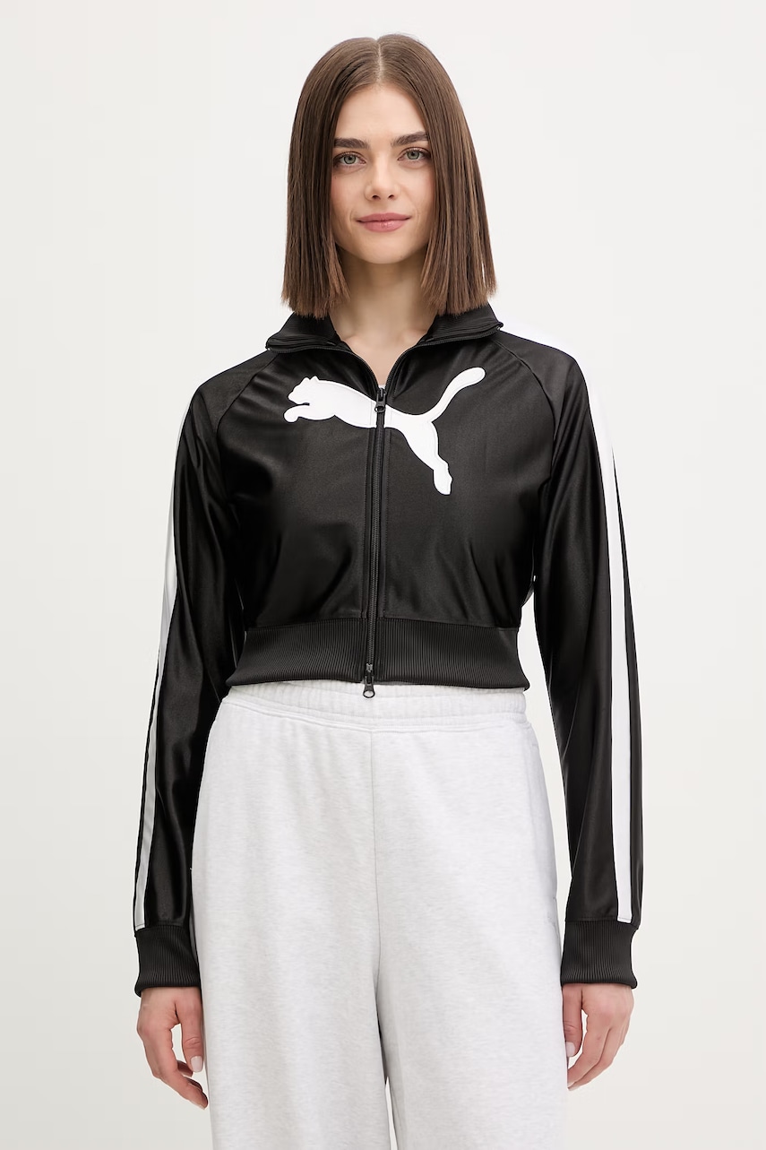 Γυναικεία φούτερ με φερμουάρ puma σε μαυρο