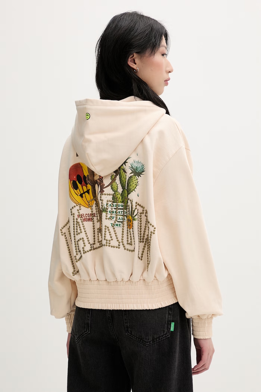 Barrow hanorac cu fermoar pentru femei, din bumbac