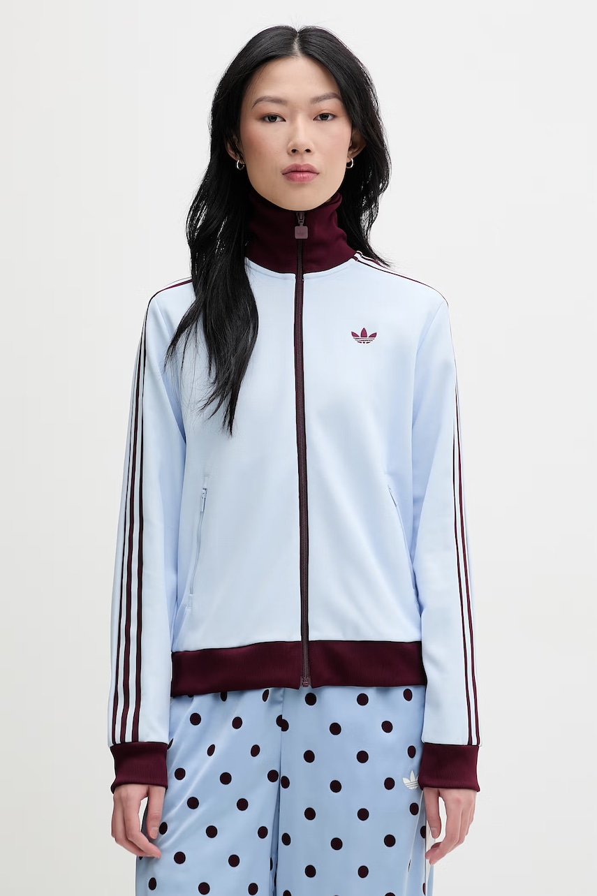 adidas Originals hanorac cu fermoar pentru femei, cu bumbac