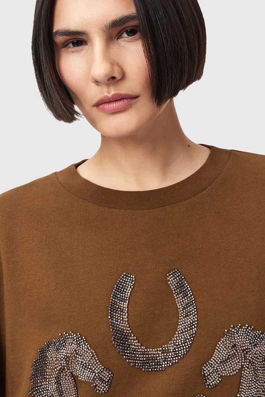 Bavlněná mikina AllSaints LUCK (obrázek 4)