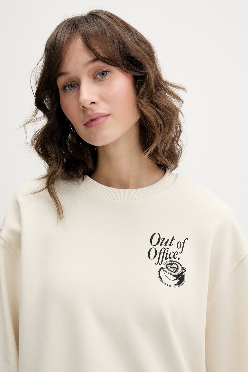 HUGO Blue oversize mikina dámská bavlněná Classic Crew_B_3 (obrázek 4)