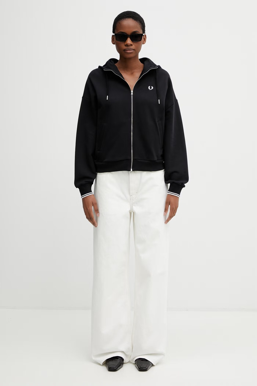 Fred Perry bluza rozpinana bawełniana damska (zdjęcie 5)