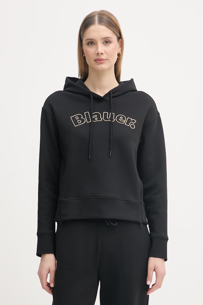 Blauer hanorac cu glugă de damă din bumbac FAYETTE