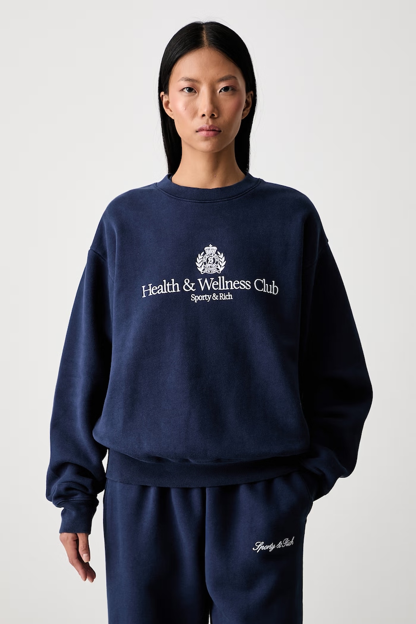 Sporty & Rich H&W Crest bluza bawełniana damska