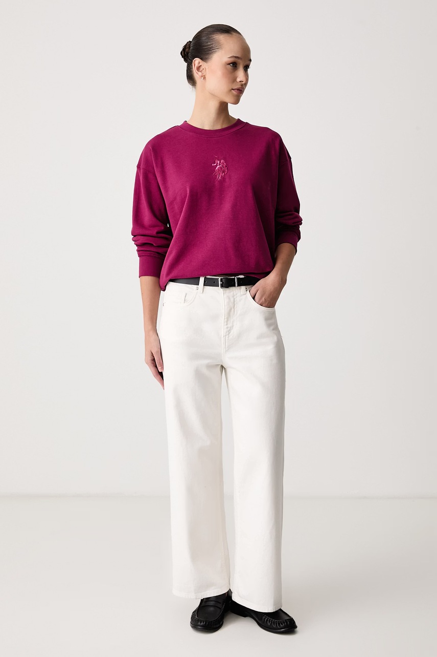 U.S. Polo Assn.  суичър дамски с памук Large Tonal DHM LB