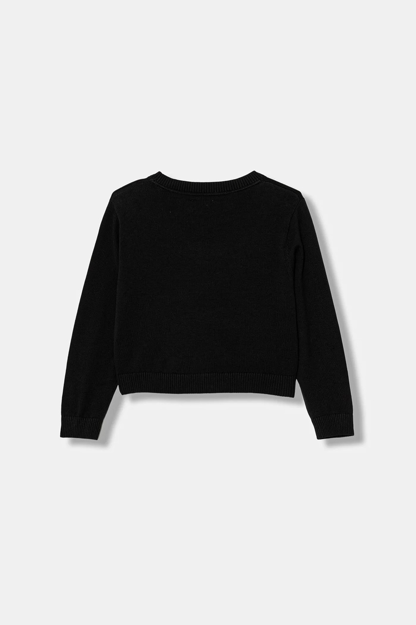 Детская хлопковая кофта Calvin Klein Jeans цвет чёрный с аппликацией IG0IG03075