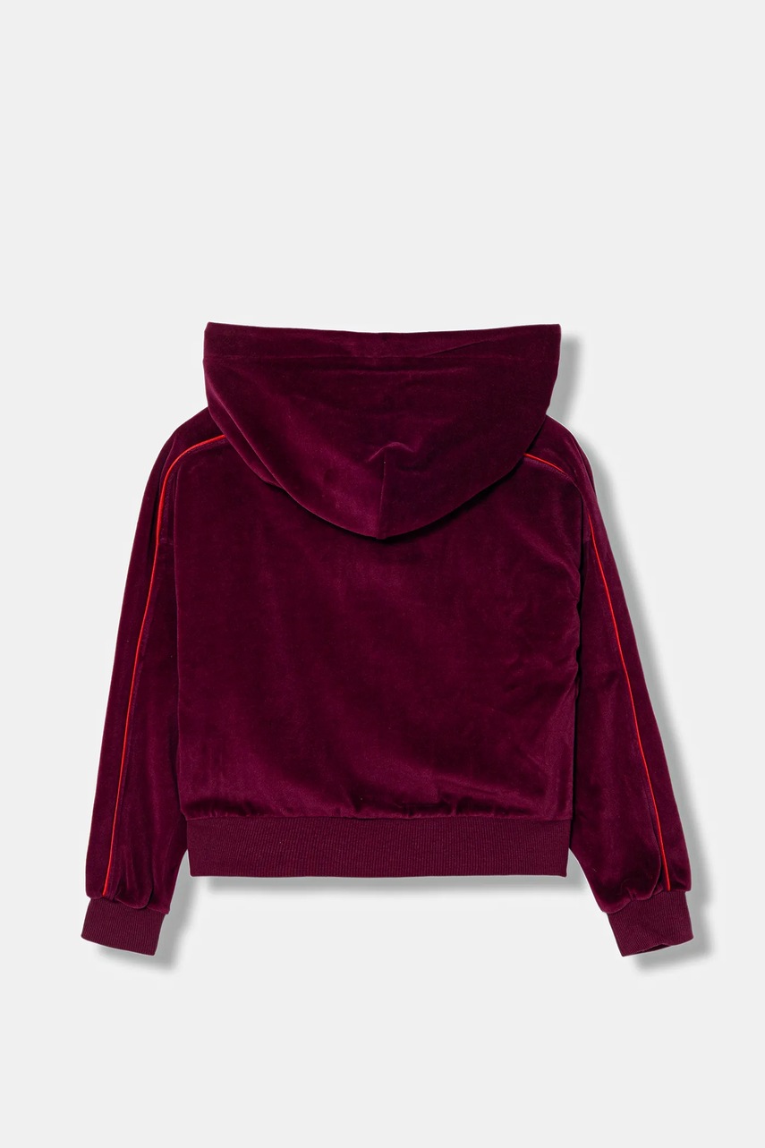 Детская кофта Calvin Klein Jeans цвет бордовый с капюшоном однотонная IG0IG03088