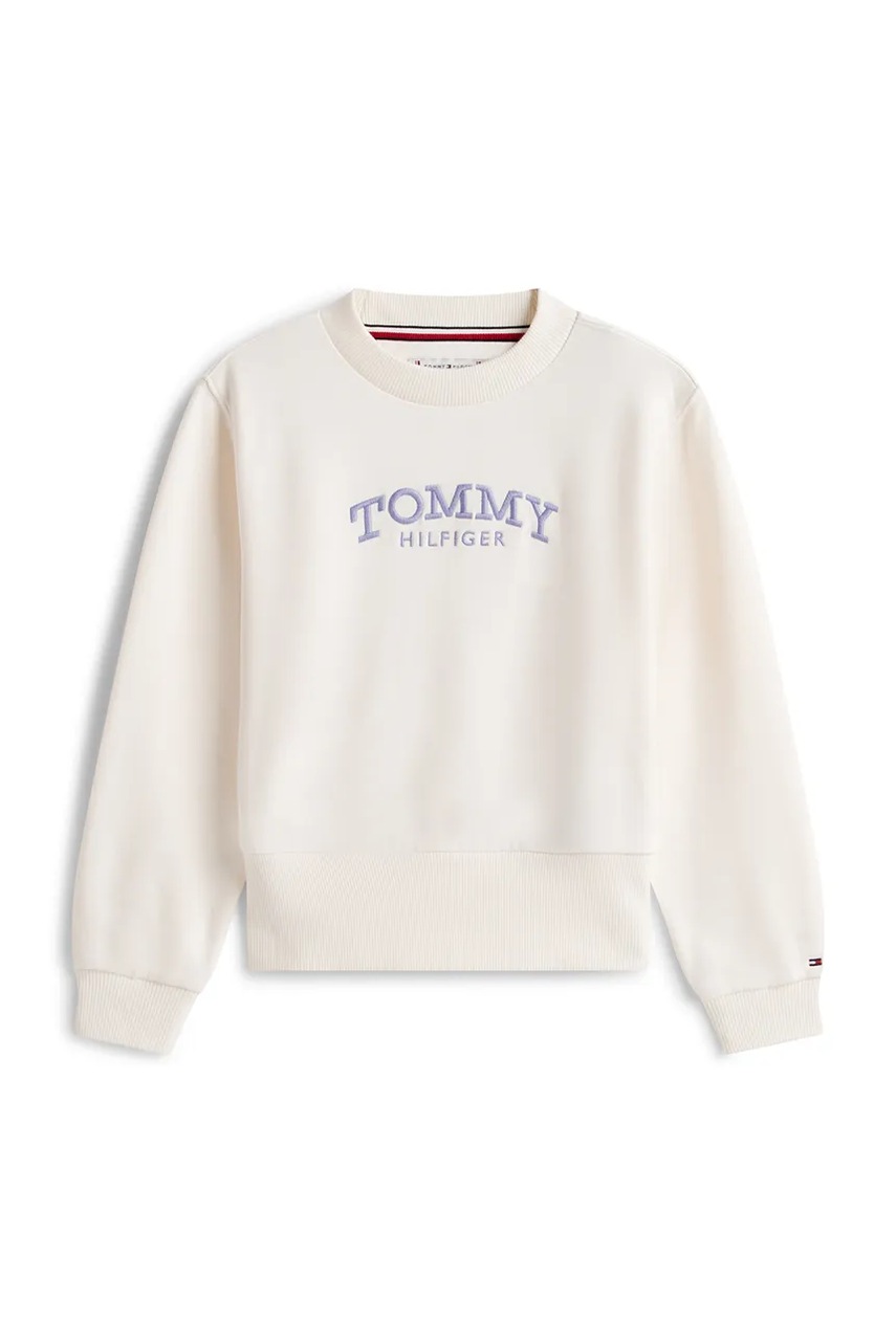 Детская кофта Tommy Hilfiger цвет белый с аппликацией KG0KG08989