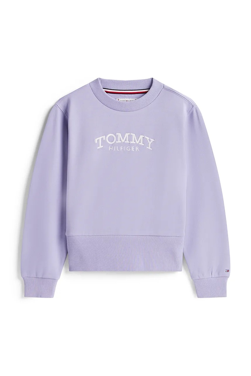Детская кофта Tommy Hilfiger цвет фиолетовый с аппликацией KG0KG08989