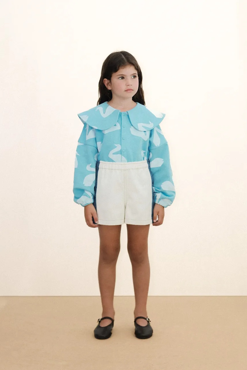 Tinycottons hanorac de bumbac pentru copii BIG SWANS SWEATSHIRT