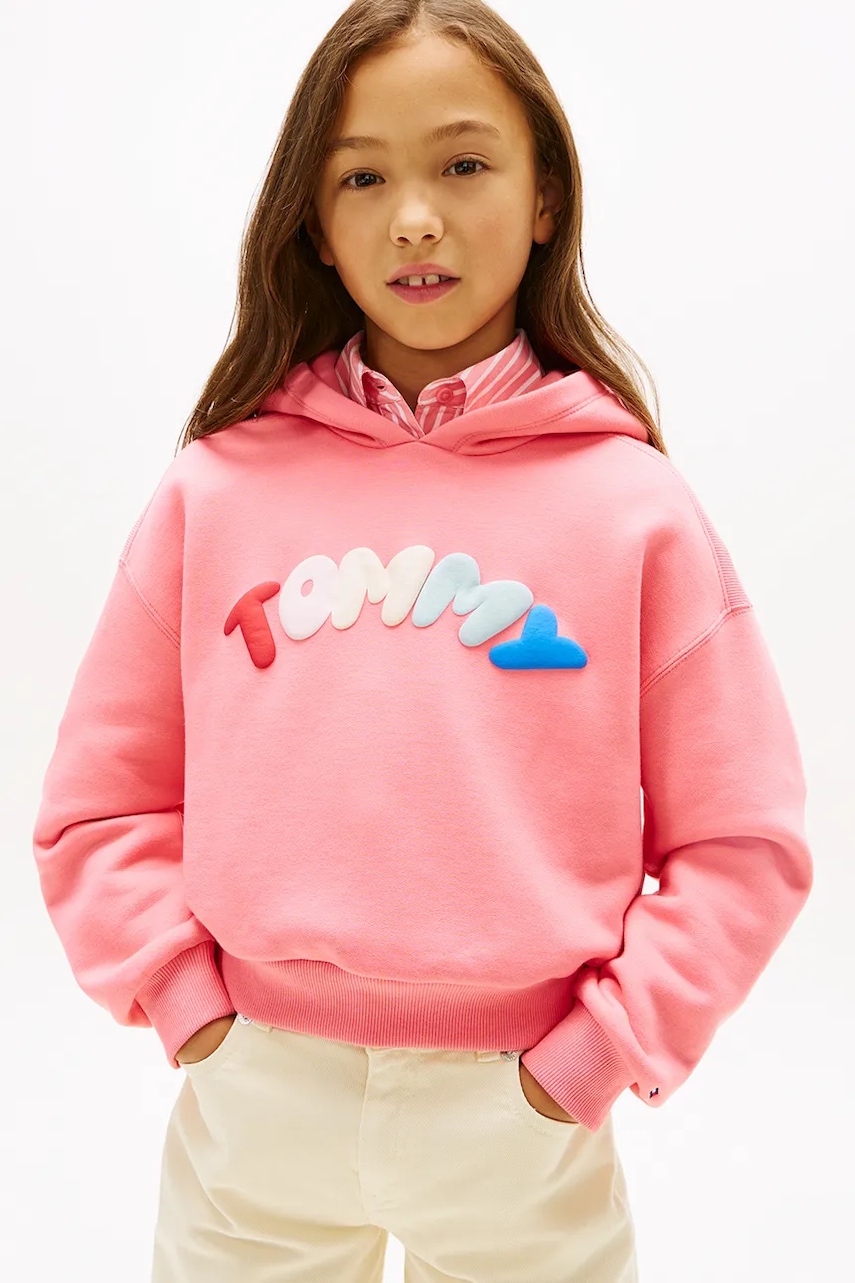 Tommy Hilfiger hanorac cu glugă pentru copii, cu bumbac