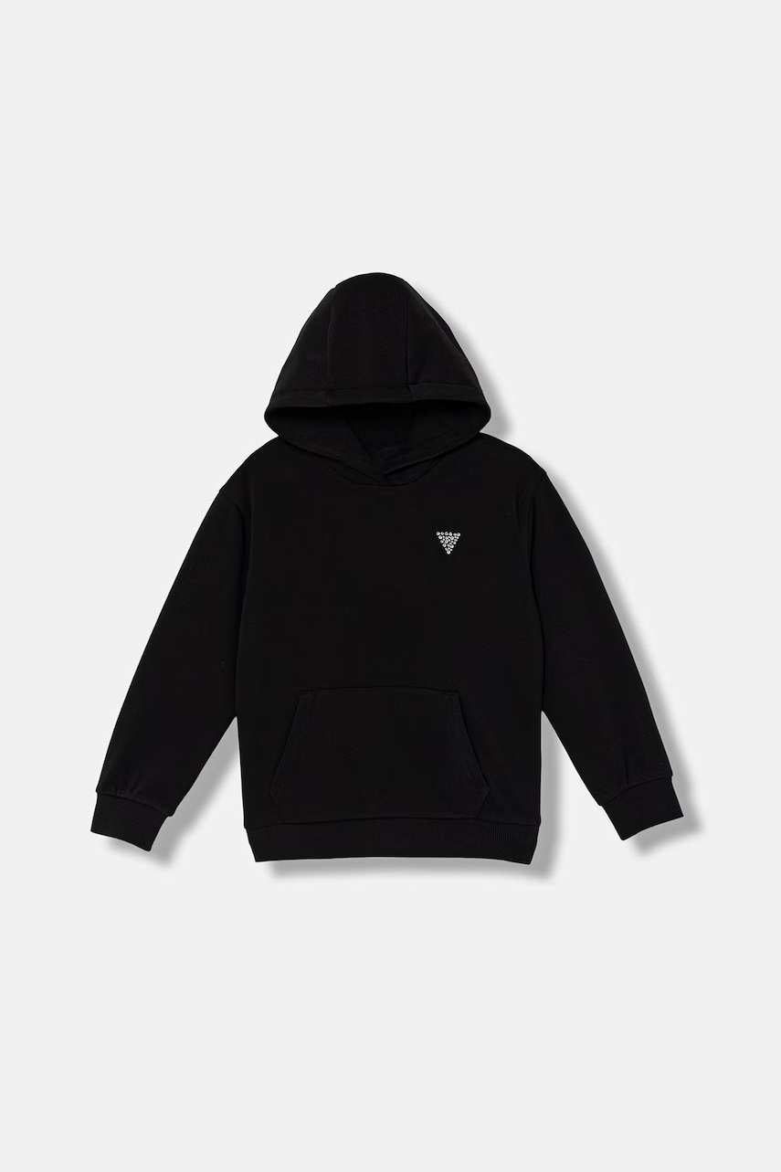 Guess μπλούζα με κουκούλα παιδική J6GQ10.KF712.PPY2.M μαύρο 136-146,125-135,105-112,167,158-166,147-157