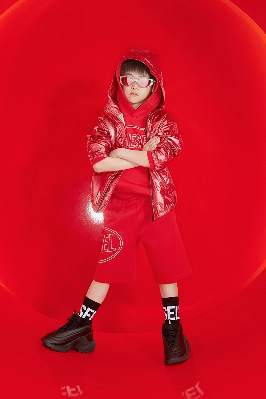 Diesel hanorac de bumbac pentru copii SCIRCLEHOOD OVER SWEAT-SHIRT