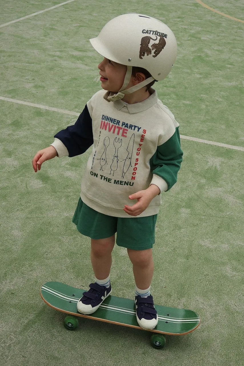 Konges Sløjd hanorac de bumbac pentru copii SPOTTY LS POLO GOTS