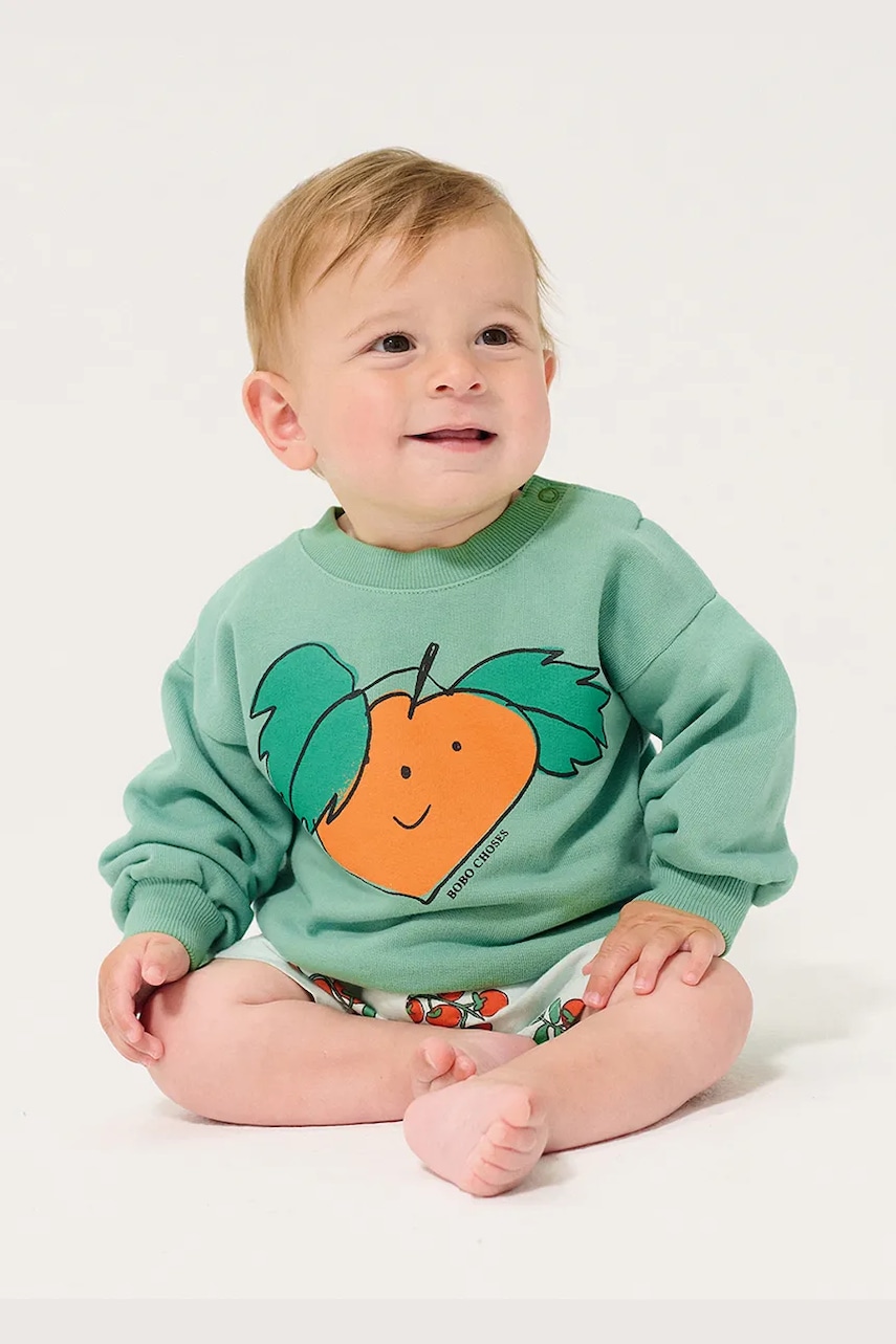 Βαμβακερή μπλούζα μωρού Bobo Choses Tangerine