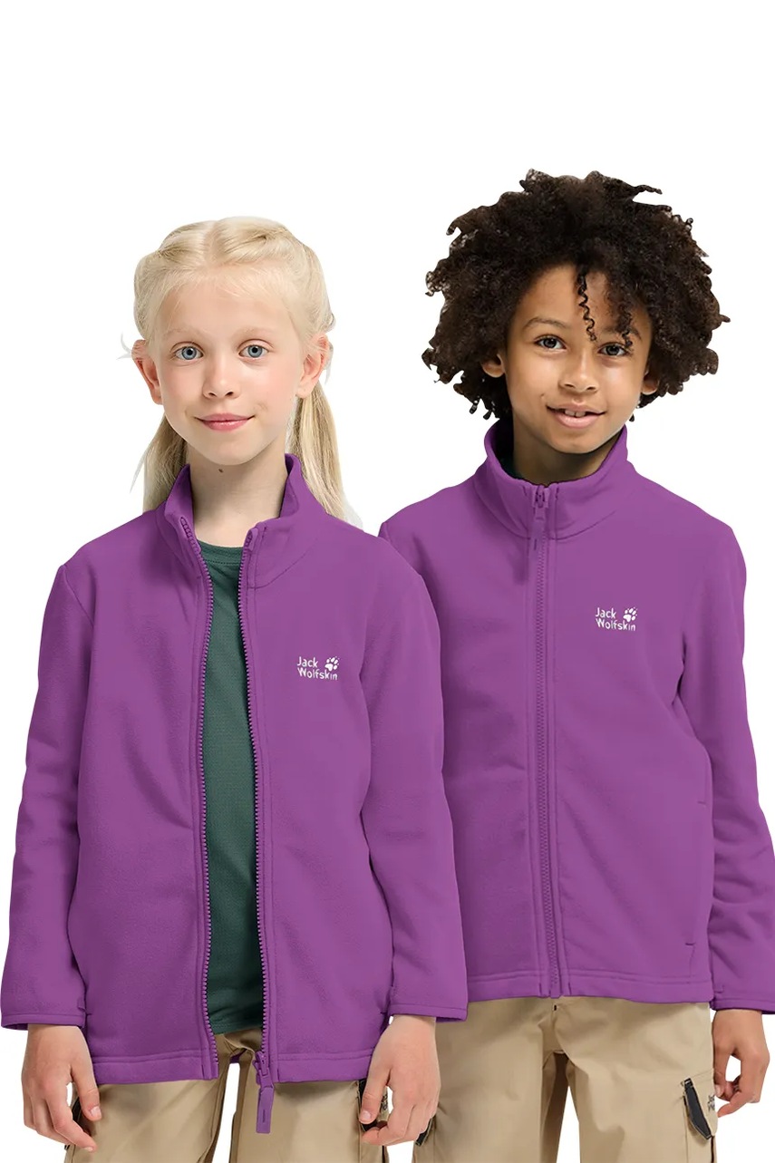 Jack Wolfskin flísová mikina detská TAUNUS 100 FZ K