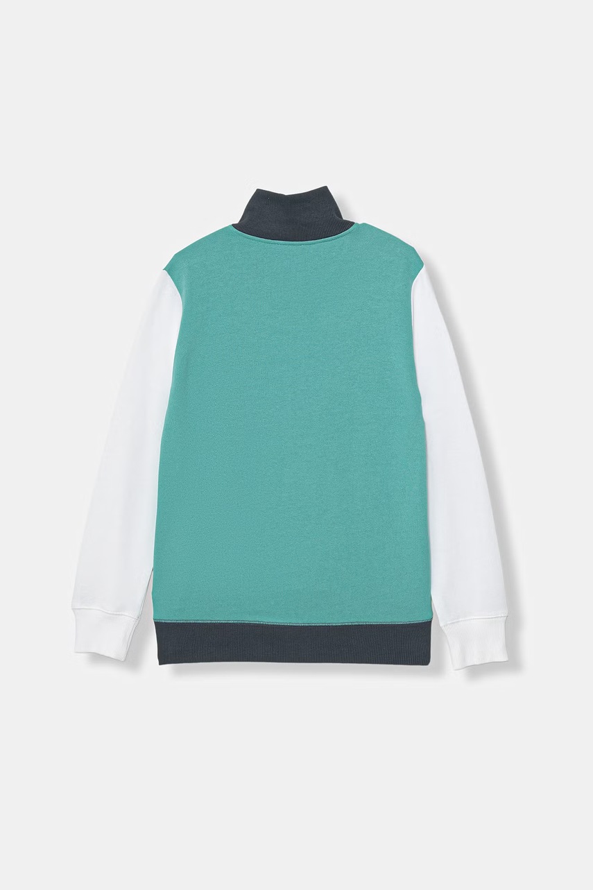 United Colors of Benetton кофта на блискавці з капюшоном дитяча бавовняна