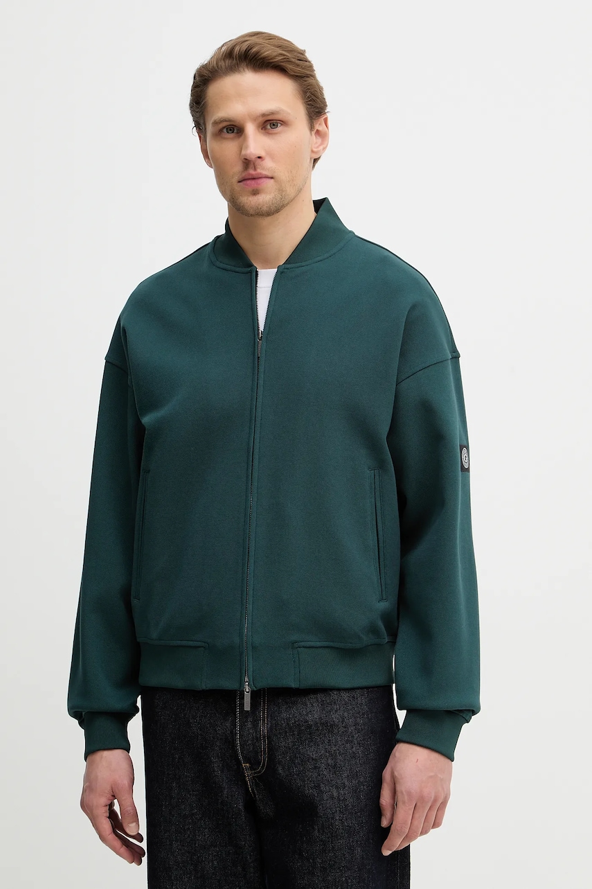 Ανδρικά φούτερ με φερμουάρ guess σε πρασινο