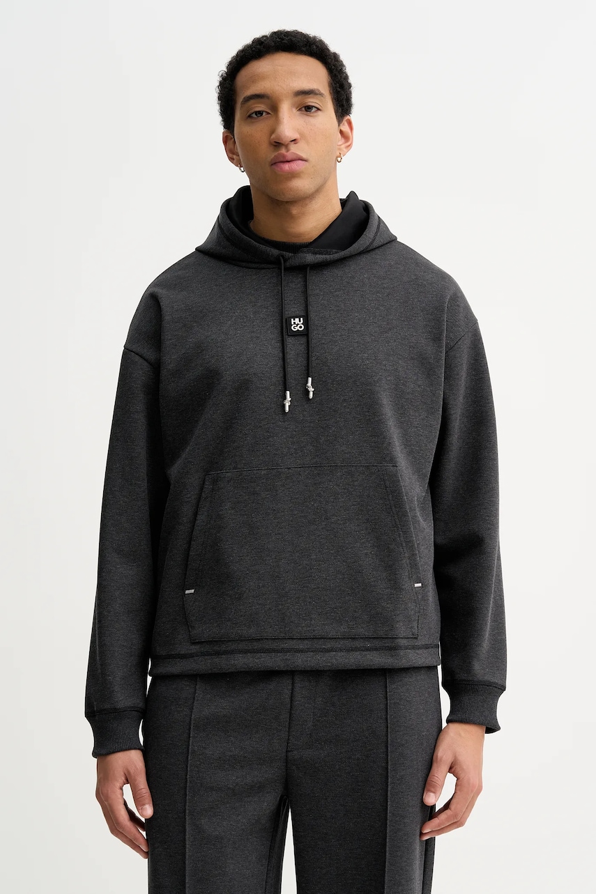 Ανδρικά φούτερ χωρίς φερμουάρ hugo σε γκρι