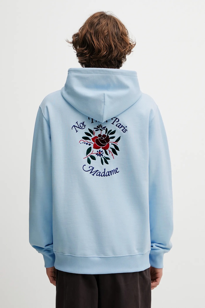 Drôle de Monsieur hanorac de bumbac Hoodie Slogan Rose
