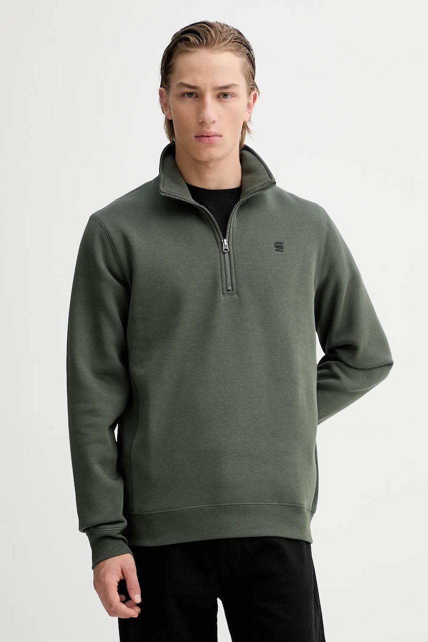 G-Star bluza culoarea verde, neted, D26459-C235