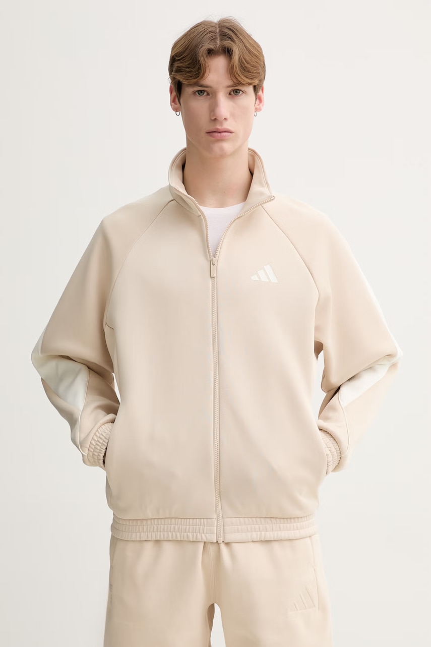 Ανδρικά φούτερ χωρίς φερμουάρ adidas σε μπεζ