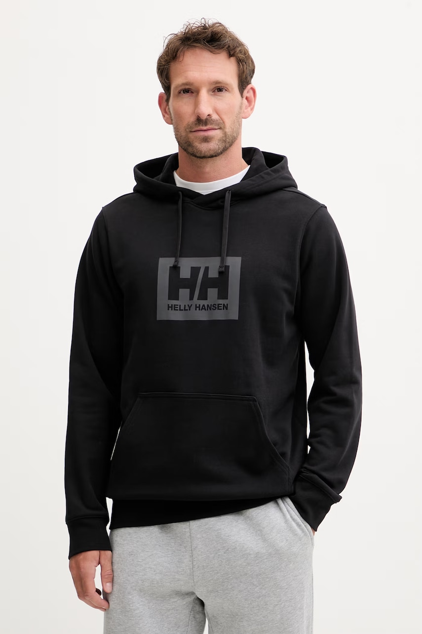 Helly Hansen Μπλούζα με κουκούλα ανδρική βαμβακερή HH BOX
