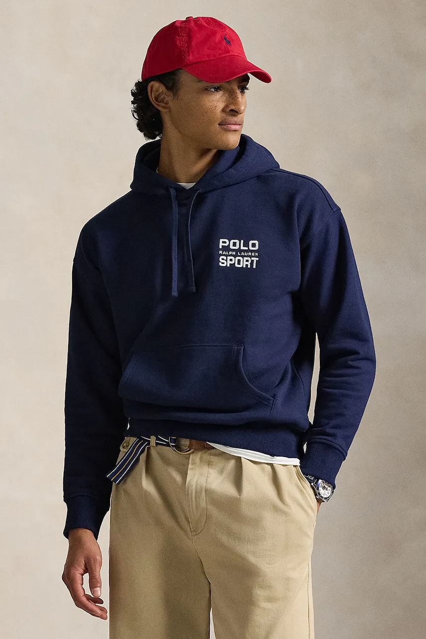Ανδρικά φούτερ χωρίς φερμουάρ polo ralph lauren σε μπλε
