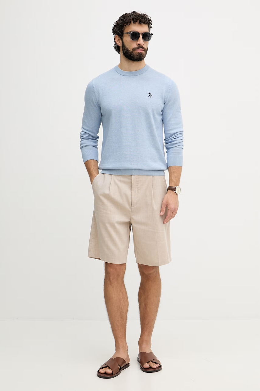 U.S. Polo Assn. sveter pánsky bavlnený DHM KNIT