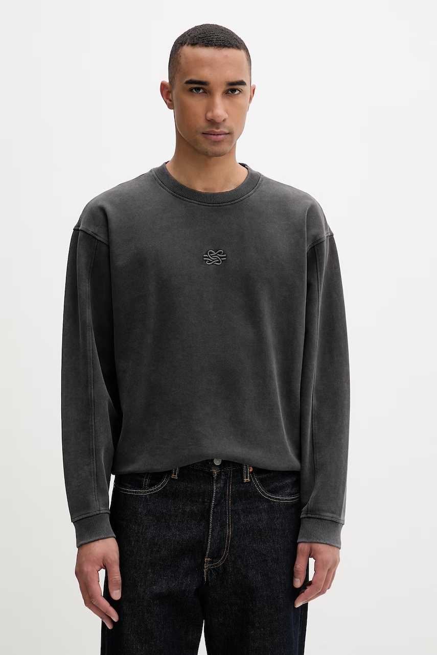 Filling Pieces hanorac bărbătesc din bumbac Boxy Embroidered