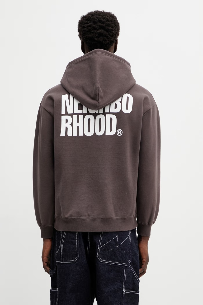 NEIGHBORHOOD bluza bawełniana CLASSIC SWEAT ZIP HOODIE LS