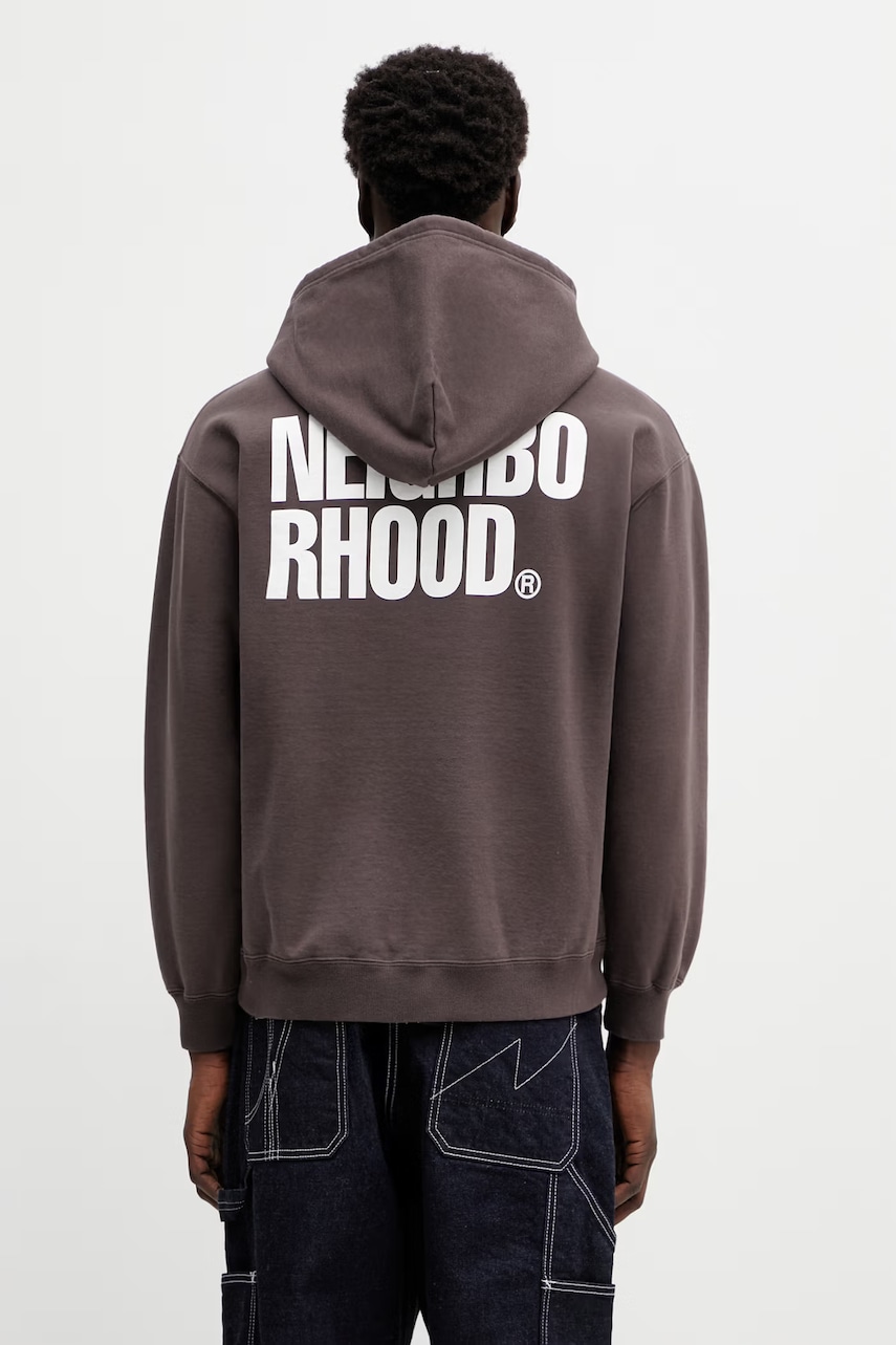NEIGHBORHOOD bluza bawełniana CLASSIC SWEAT ZIP HOODIE LS