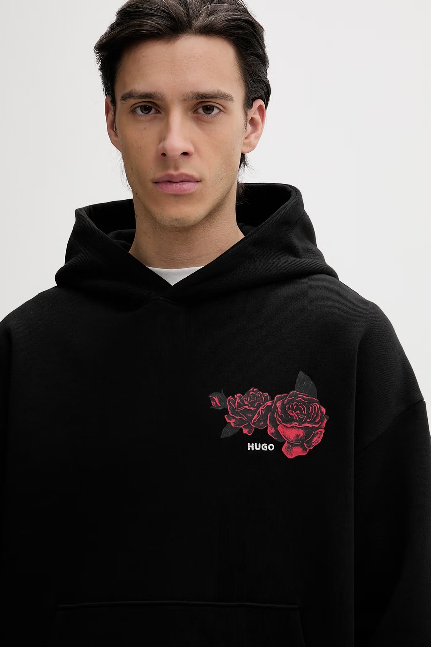 Bavlněná mikina HUGO Dagethood (obrázek 4)