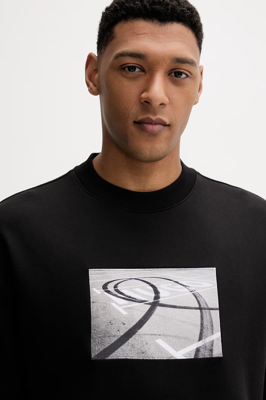 Bavlněná mikina HUGO Dweel (obrázek 3)