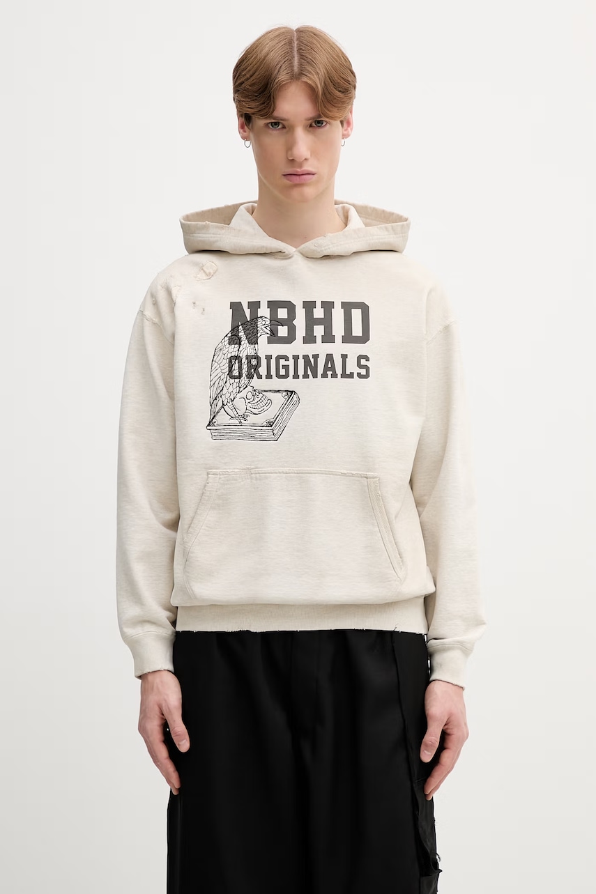 Neighborhood bluza z kapturem bawełniana męska