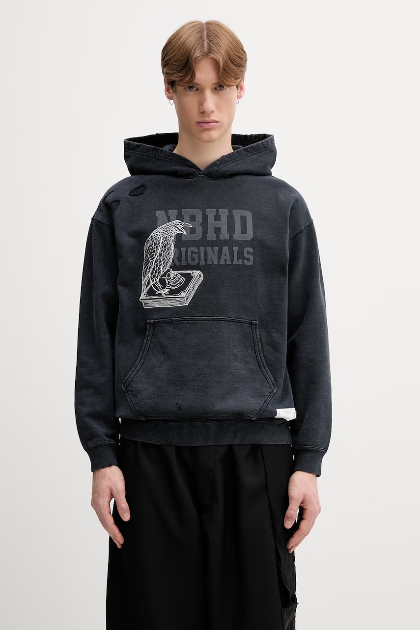 Neighborhood bluza z kapturem bawełniana męska