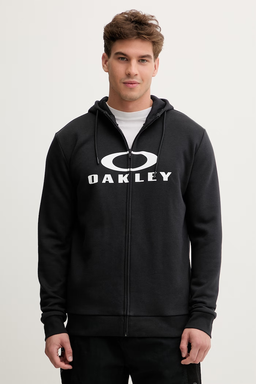 Levně Oakley rozepínací mikina s kapucí pánská s bavlnou
