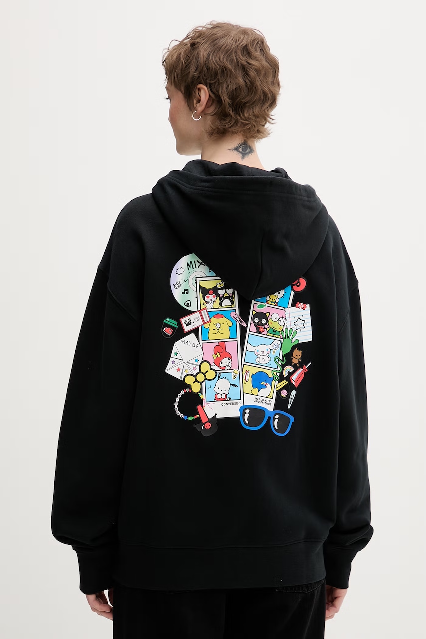 Converse μπλούζα με κουμπιά βαμβακερή x HELLO KITTY