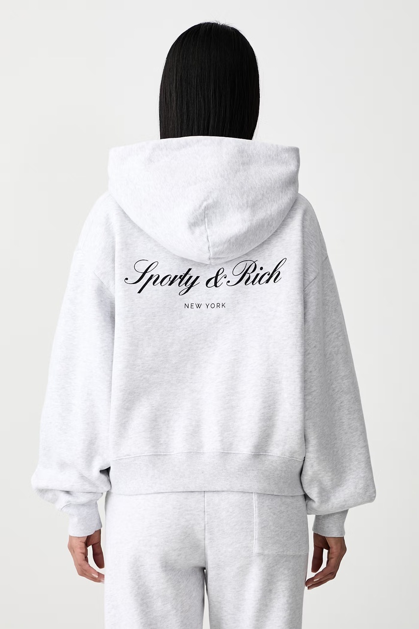 Sporty & Rich Signature NY bluza z kapturem bawełniana damska