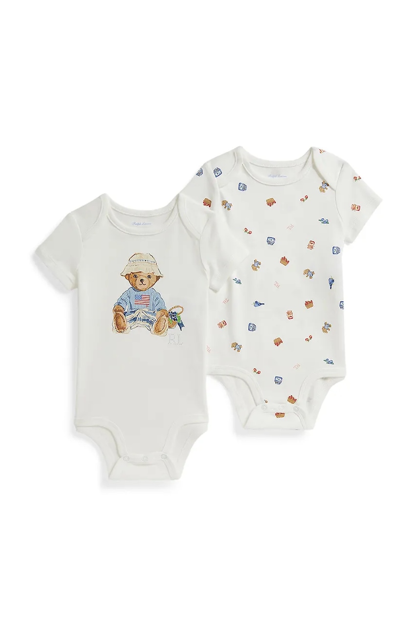Polo Ralph Lauren body din bumbac pentru bebeluși 2-pack